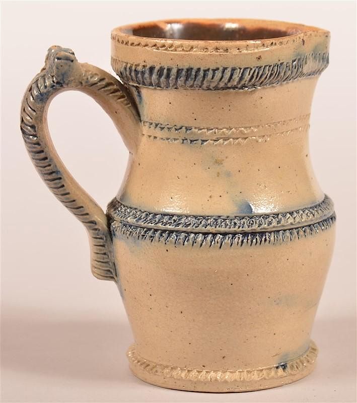 Appraisal: American th Century Stoneware Small Pitcher American th Century Stoneware