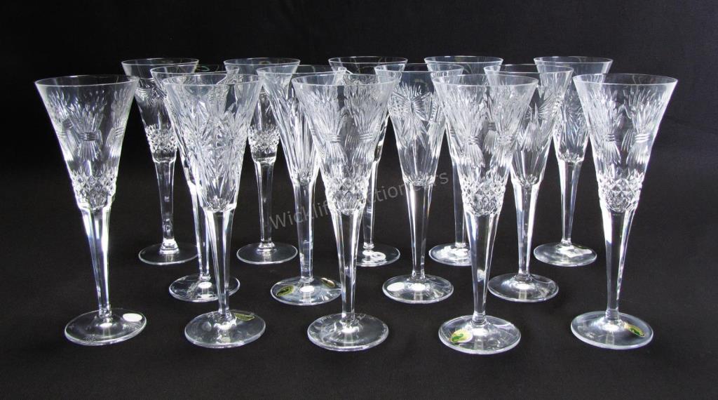 Appraisal: Waterford Crystal 'Millennium' Toasting Flutes total toast flutes including pair