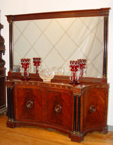 Appraisal: EARLY TH C FRENCH EMPIRE STYLE BUFFET WITH MIRROR A