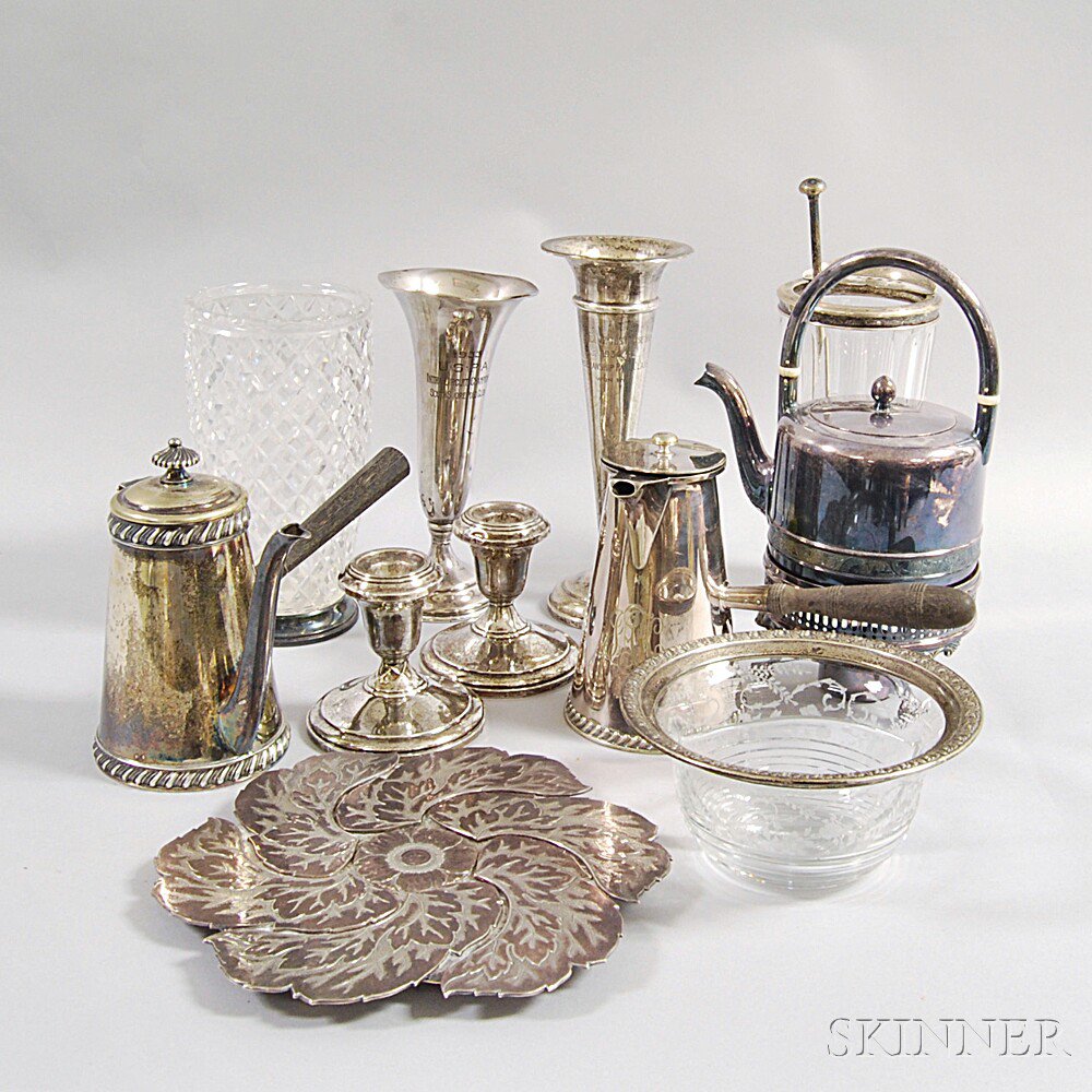 Appraisal: Group of Assorted Sterling Silver and Silver-plated Tableware including two