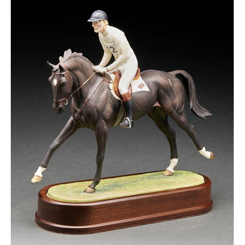 Appraisal: A Royal Worcester equestrian model of Laurieston and Richard Meade