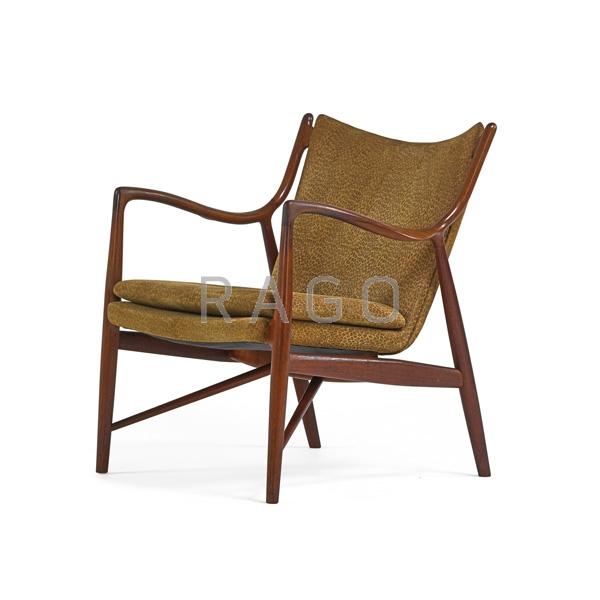 Appraisal: FINN JUHL NIELS VODDER NV- chair Condition Report Rich patina