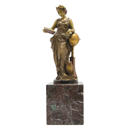 Appraisal: Bergman Cold Painted Bronze Allegorical Figure of Wisdom Estimate -