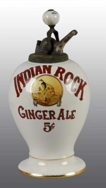 Appraisal: Indian Rock Ginger Ale Cent Syrup Dispenser Description Beautiful original