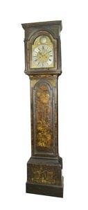 Appraisal: A George II longcase clock in a black lacquered case