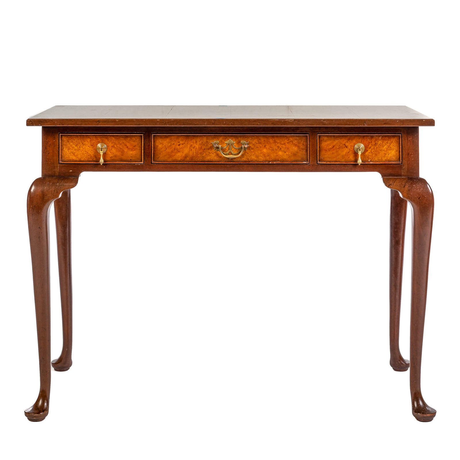 Appraisal: KITTINGER QUEEN ANNE STYLE WRITING DESK th century three-drawer writing