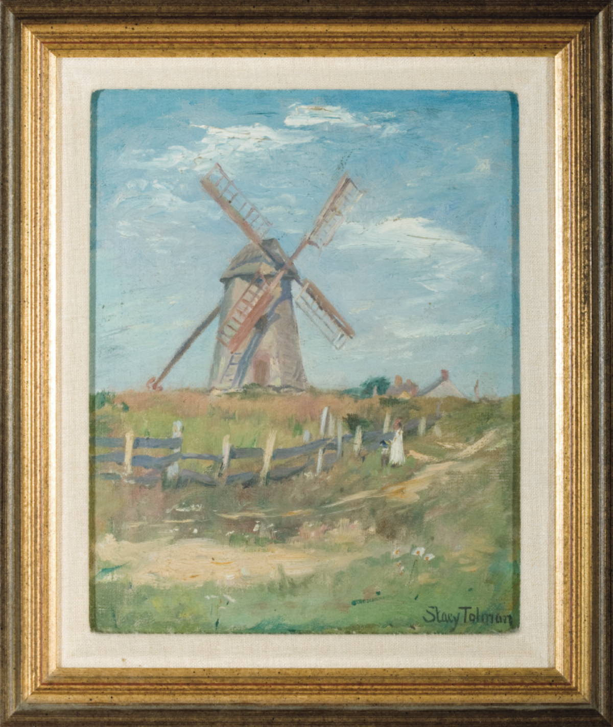 Appraisal: STACY TOLMAN AMERICAN - OLD WINDMILL NANTUCKET Oil on board