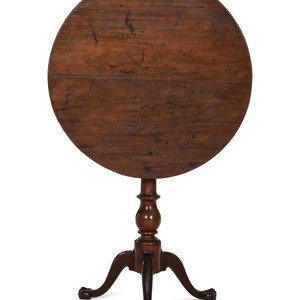 Appraisal: A Chippendale Walnut Claw and Ball Foot Tilt-Top Tea Table