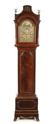 Appraisal: A mahogany longcase clock with a three train musical movement