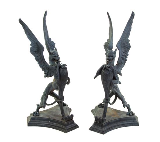 Appraisal: Sale Lot A Pair of Zinc Figural Fountains each in