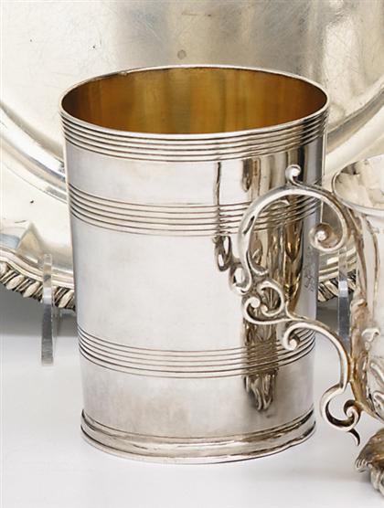 Appraisal: George III sterling silver beaker henry chawner london Of tapered