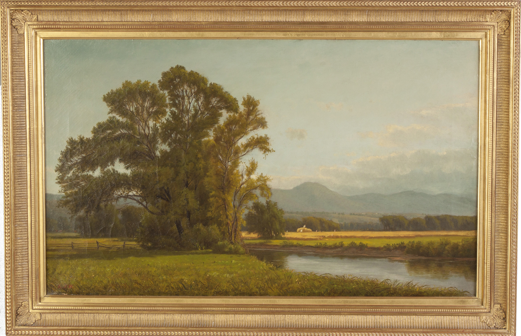 Appraisal: Pair of Hudson River School Paintings Sgn Lower left L