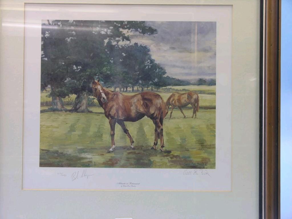 Appraisal: A signed print Aldaniti in Retirement after C E Burton