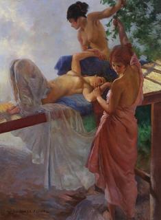 Appraisal: Painting Circle of William Russell Flint Circle of William Russell