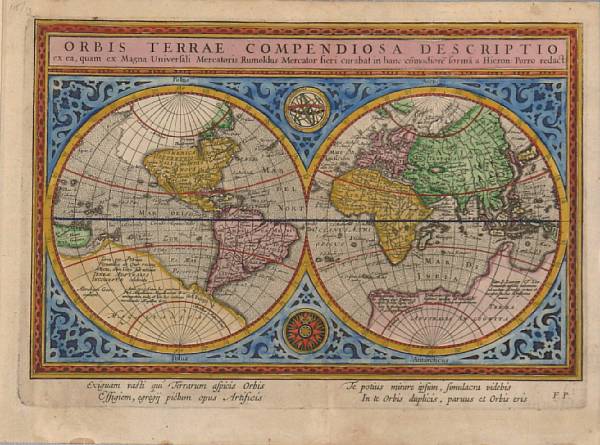 Appraisal: MERCATOR RUMOLD - amp GIOVANNI MAGINI Orbis terrae compendiosa descriptio