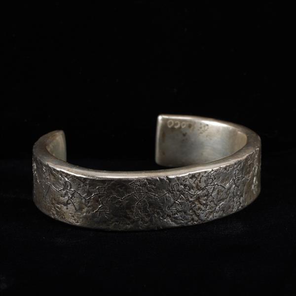 Appraisal: Jan Loco Native American Hand Hammered Heavy Sterling Silver Cuff