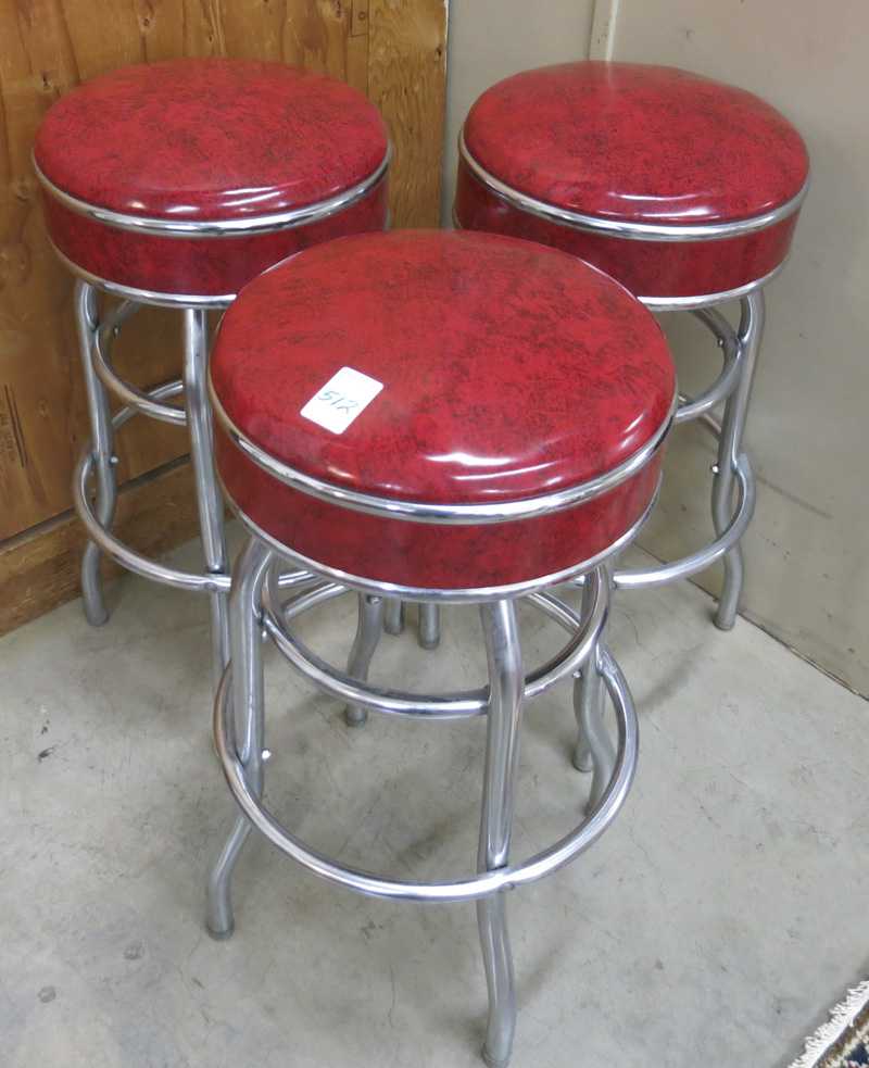 Appraisal: A SET OF VINTAGE BAR STOOLS Cosco aka Columbus Specialty