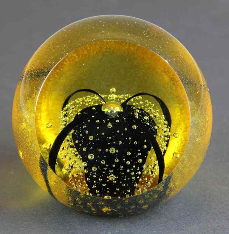 Appraisal: Selkirk Glass ''Amber Queen'' PaperweightLimited edition designed by Peter Holmes