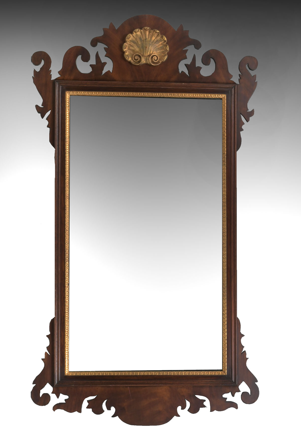 Appraisal: HENKEL HARRIS MAHOGANY CHIPPENDALE MIRROR Mahogany with a gilt fillet