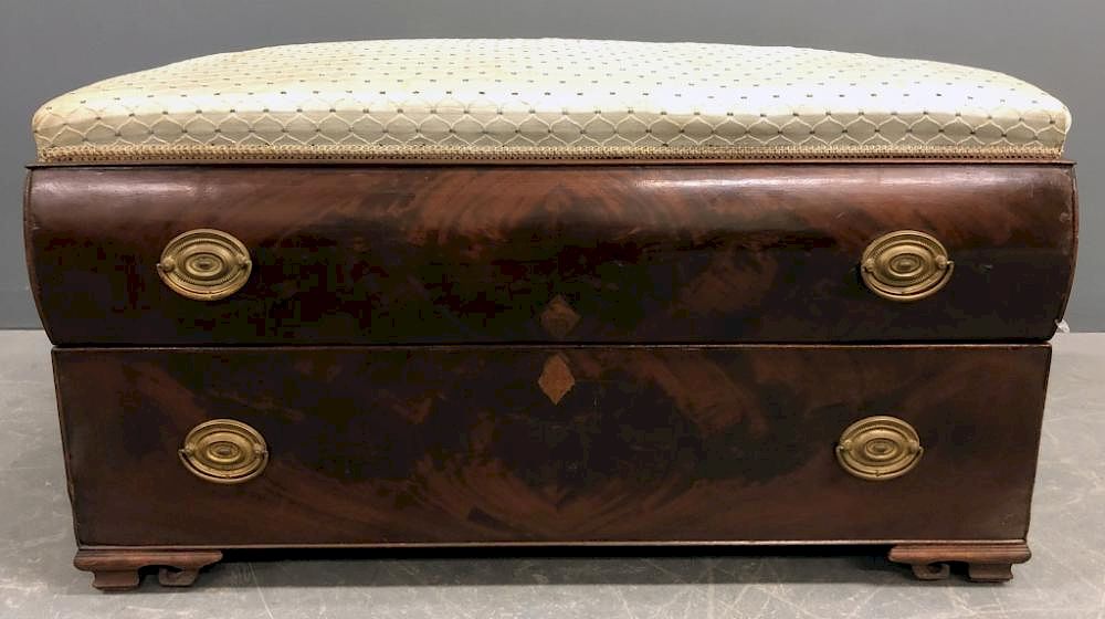 Appraisal: Mahogany Blanket Chest Mahogany blanket chest with pull-out insert h