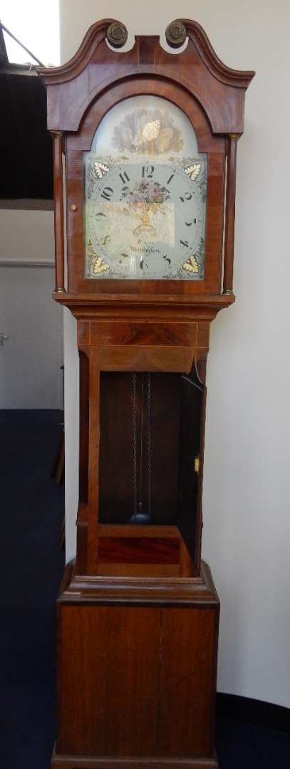 Appraisal: A George III oak and mahogany longcase clock by Barber