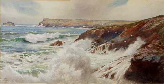 Appraisal: DOUGLAS PINDER - Flowing tide Polteath signed and titled watercolour