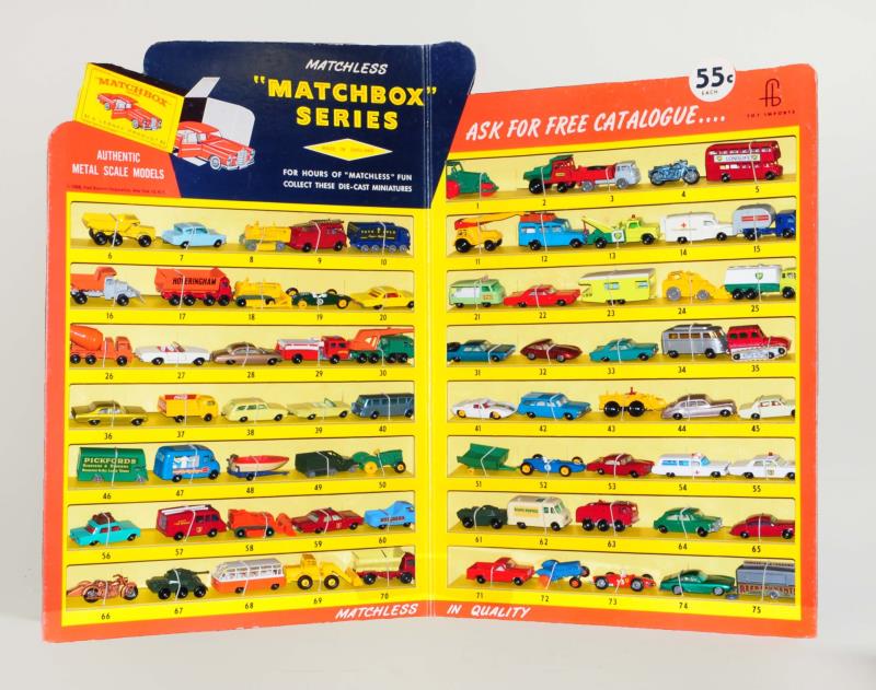 Appraisal: Very Rare 's Matchbox Car Store Display Dated Fred Bronner