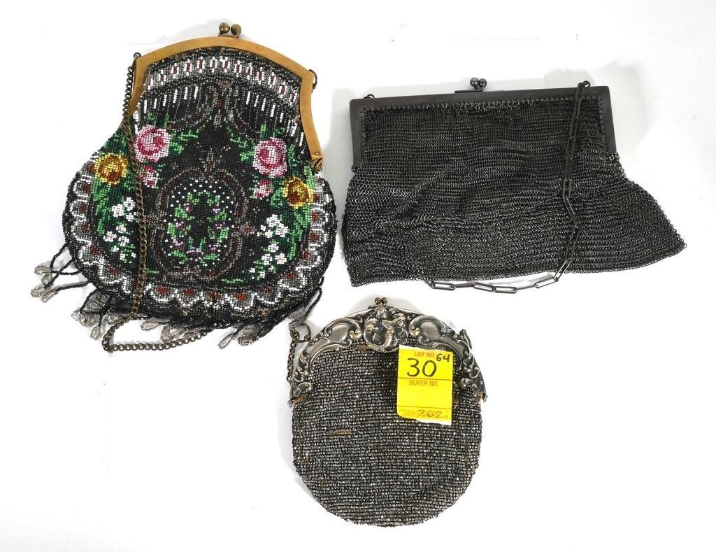 Appraisal: VINTAGE HANDBAGS INCLUDING BEADED