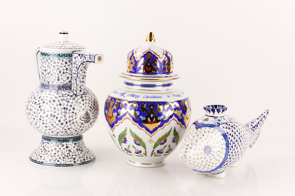 Appraisal: - Ceramic Presentation Objects Three ceramic or porcelain presentation pieces