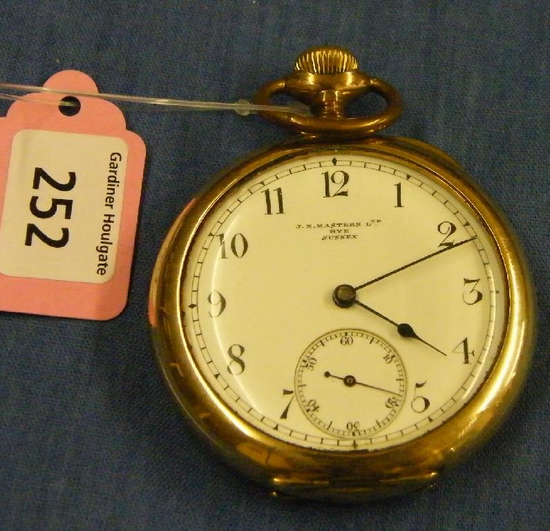 Appraisal: American Waltham gold plated lever pocket watch no the dial