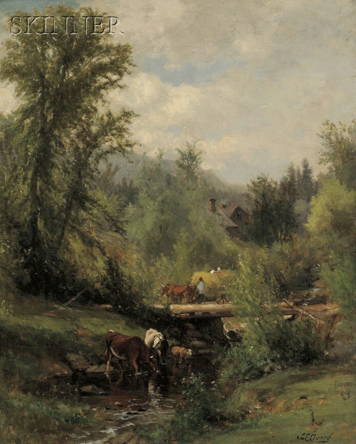 Appraisal: Samuel Lancaster Gerry American - Cows Watering at a Stream