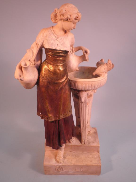 Appraisal: A late thC Continental parcel gilt composition statue in the