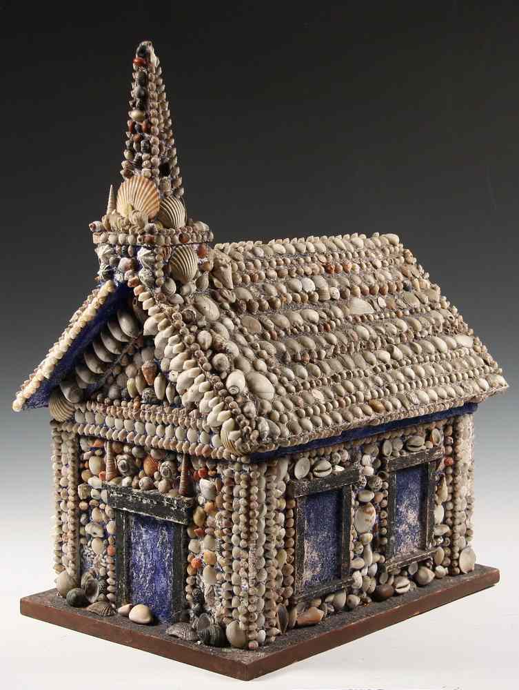 Appraisal: FOLK ART CHURCH MODEL - Maine-Made s Folk Art Church