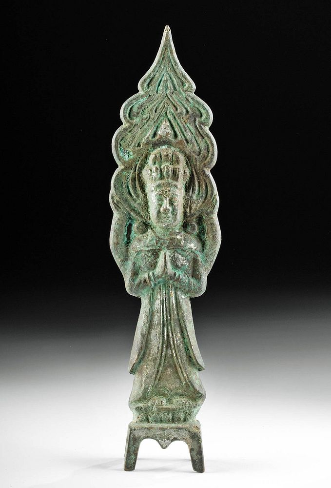 Appraisal: Chinese Tang Dynasty Brass Bodhisattva Figure East Asia China Tang