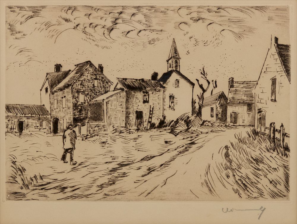 Appraisal: Maurice de Vlaminck Maurice de Vlaminck French - Village de