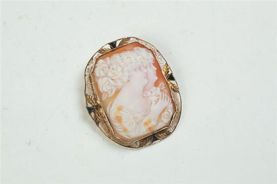 Appraisal: DOUBLE PROFILE CAMEO Late th-early th century Rectangular shell cameo