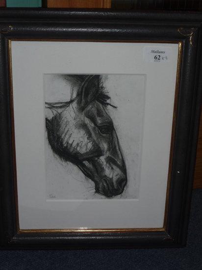 Appraisal: EMMA SERGEANT b - Study of a horse's head signed