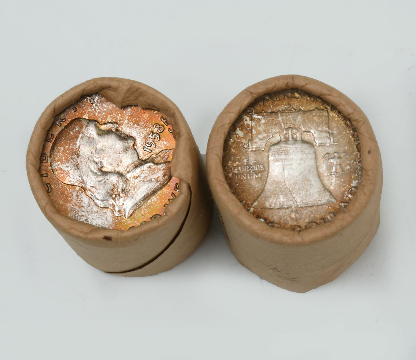 Appraisal: SILVER FRANKLIN UNCIRCULATED ROLLS Two Federal Reserve Bank of Cleveland