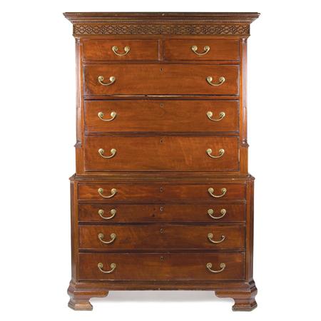 Appraisal: George III Mahogany Chest on Chest Estimate -