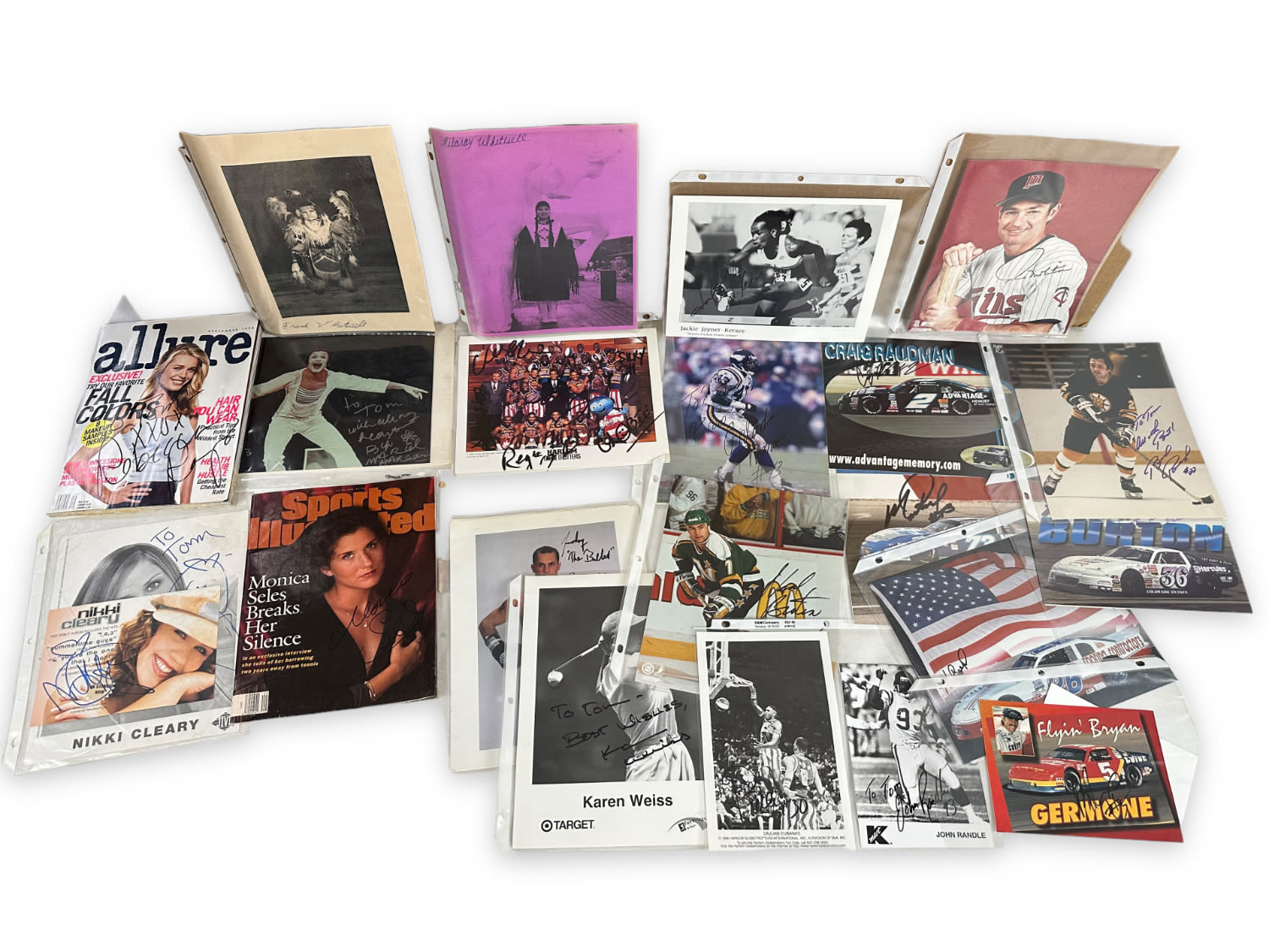 Appraisal: Lot Of Assorted Autographed PhotosIncluding NASCAR drivers Hollywood actors and