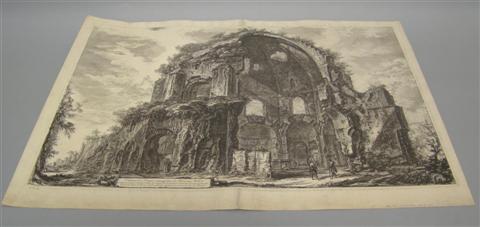 Appraisal: GIOVANNI BATTISTA PIRANESI ITALIAN - VEDUTA DEL TEMPIO OTTANGOLARE DI