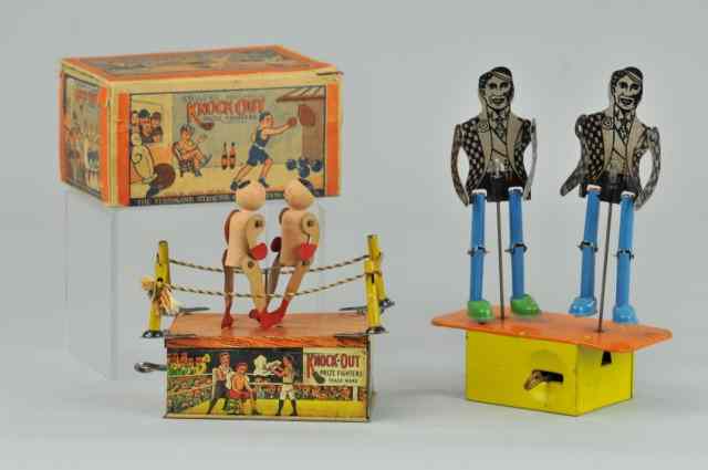 Appraisal: LOT OF TWO BOXING TOYS Includes a boxed Knock-out Prize