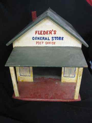 Appraisal: Folk Art Style ''Fleder's General Store andPost Office'' '' x