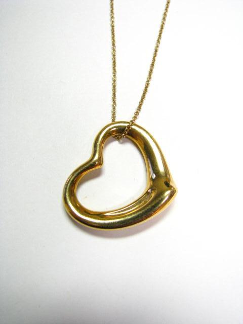 Appraisal: K Yellow Gold Tiffany Heart Pendant with Chain