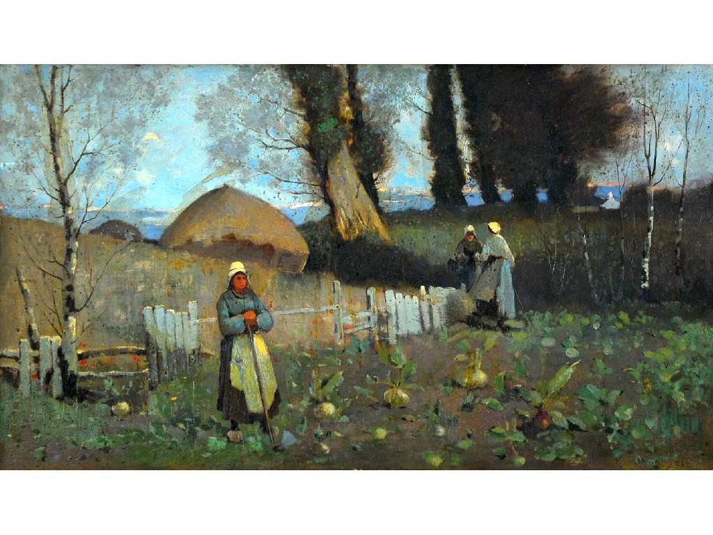 Appraisal: WILLIAM MEREDITH b OIL PAINTING ON CANVAS Rural landscape with