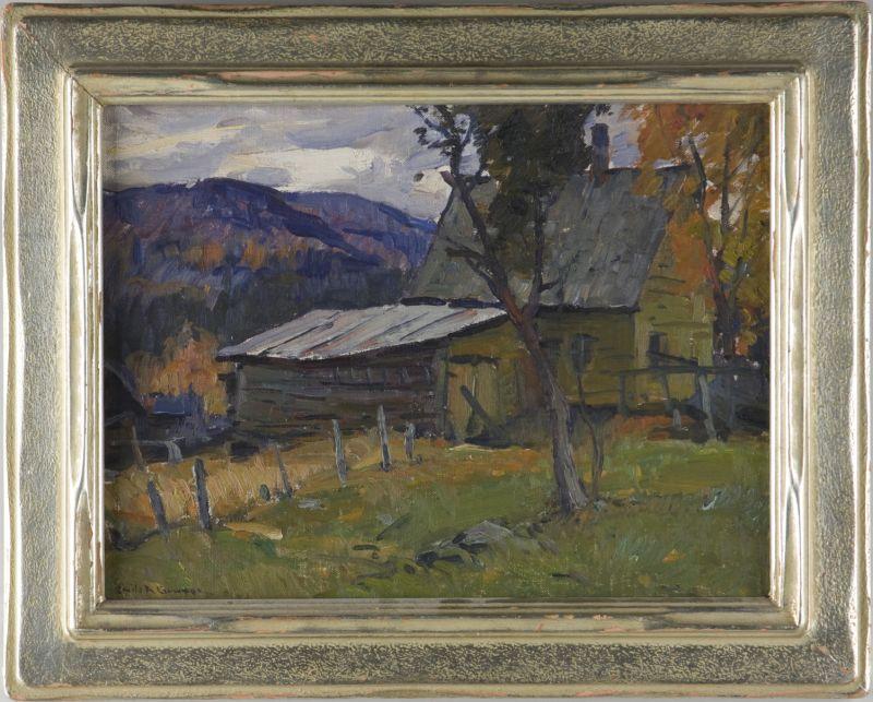 Appraisal: Emile Gruppe MA - Vermont Farm oil on board signed