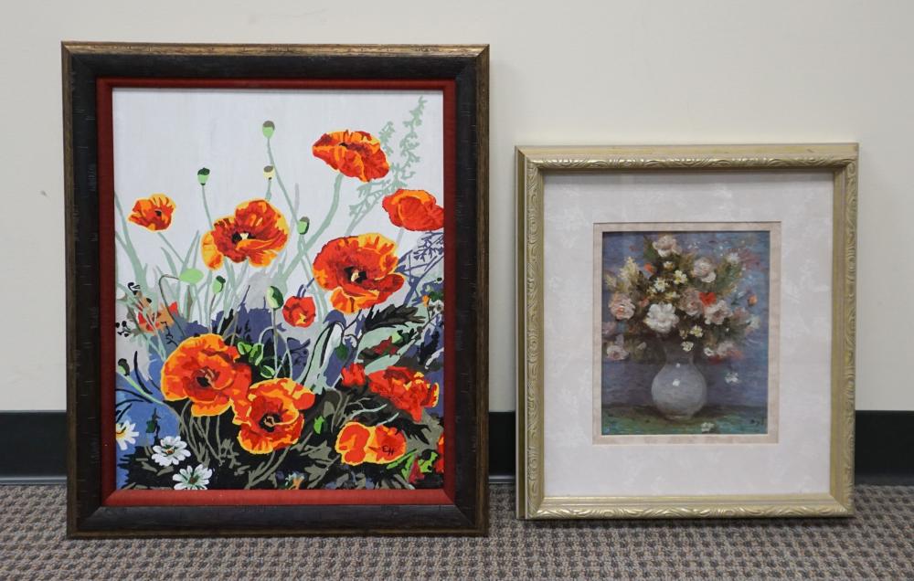 Appraisal: th Century School Poppies Oil on Canvas and After Marcel