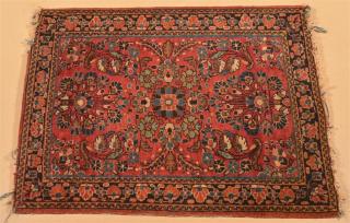 Appraisal: Small Floral Pattern Oriental Area Rug ' x '