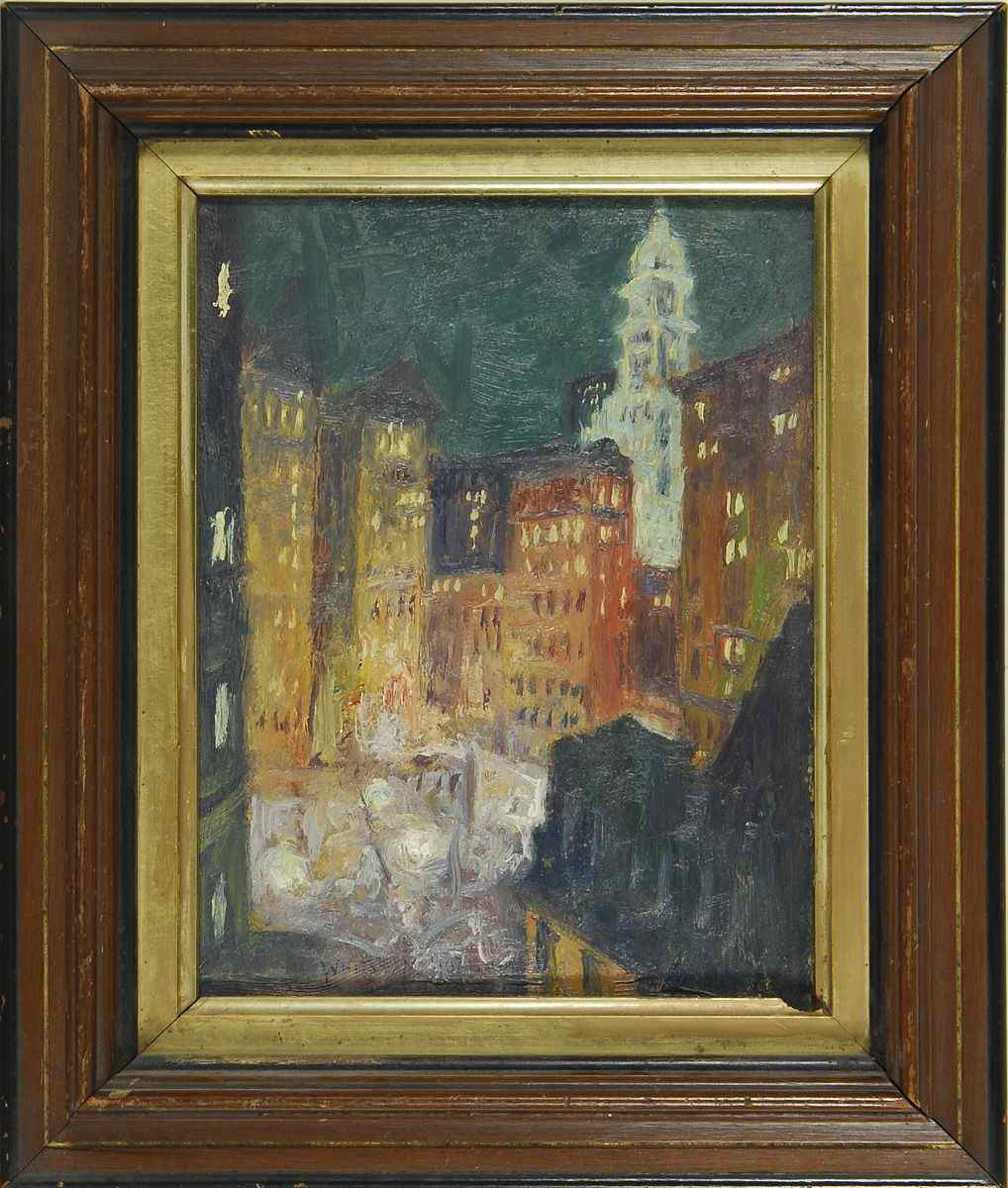 Appraisal: WHITNEY MYRON HUBBARDAmerican - New York skyline Signed lower left