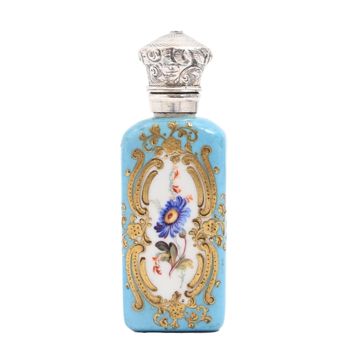 Appraisal: A French silver mounted porcelain scent bottle late th early